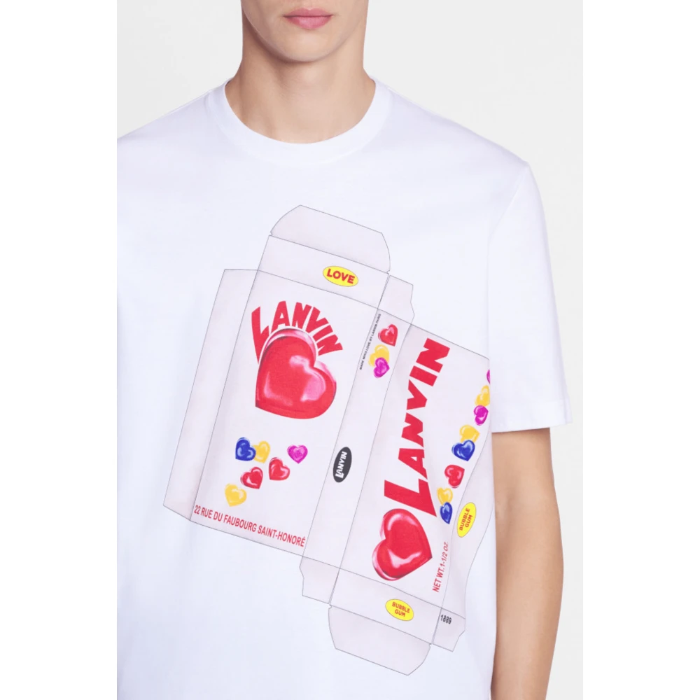 Lanvin Snoep Print T-shirt White Heren