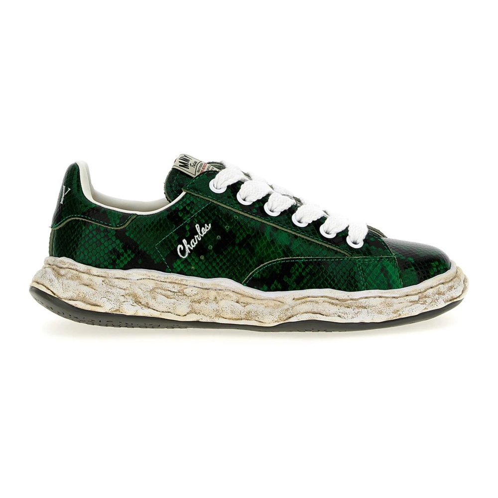 Mihara Yasuhiro Groene Chunky Sole Veterschoenen Heren Schoenen