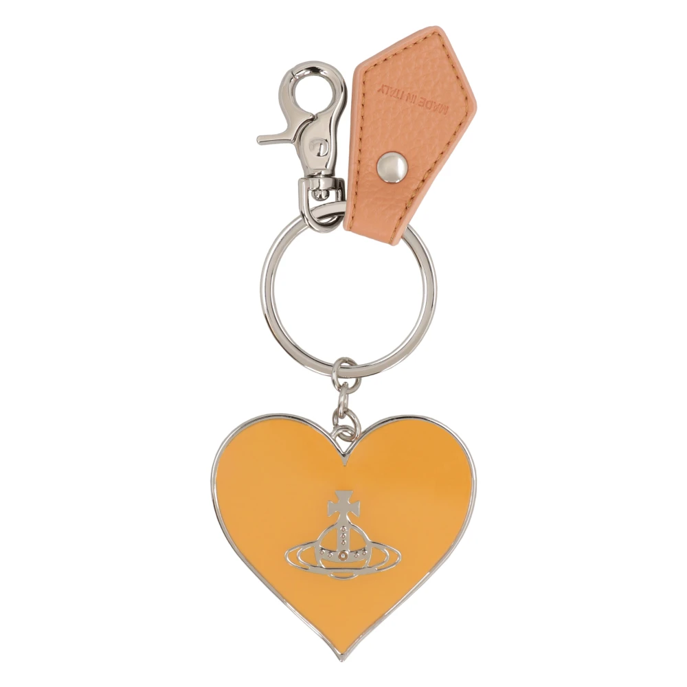 Vivienne Westwood Hjärta Orb Nyckelring Orange, Dam