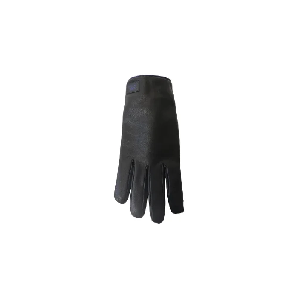 Gucci Vintage Pre-owned Leather gloves Black Heren