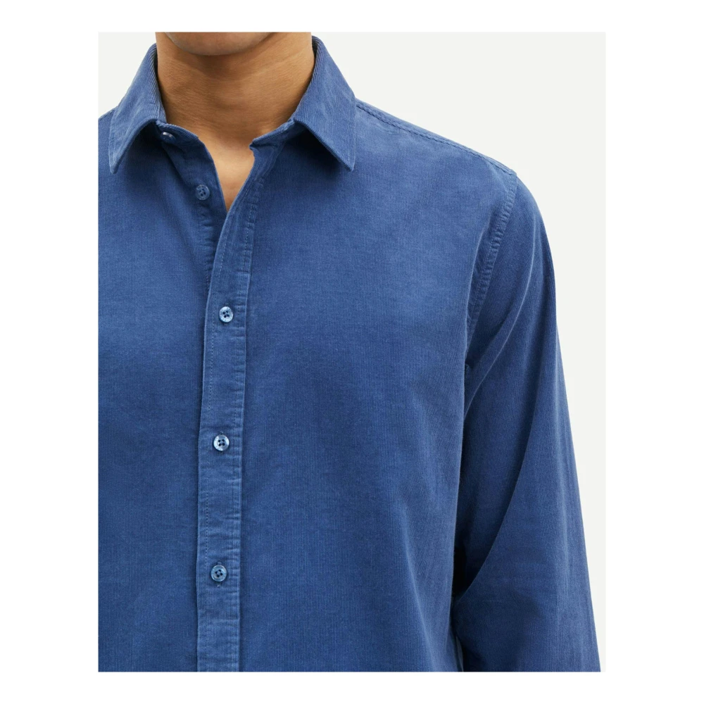 Samsøe Regular Fit Katoenen Overhemd Blue Heren