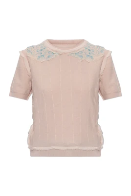 Vintage-Effect Wool Top