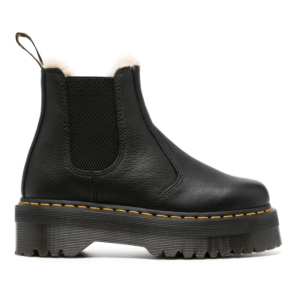 Dr. Martens Svart A Quad Platform Chelsea Boots