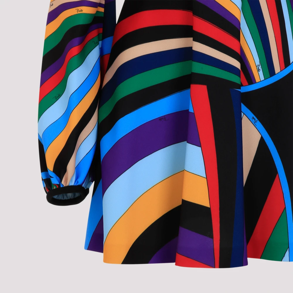 EMILIO PUCCI Viola Rosso Jurk Multicolor Dames