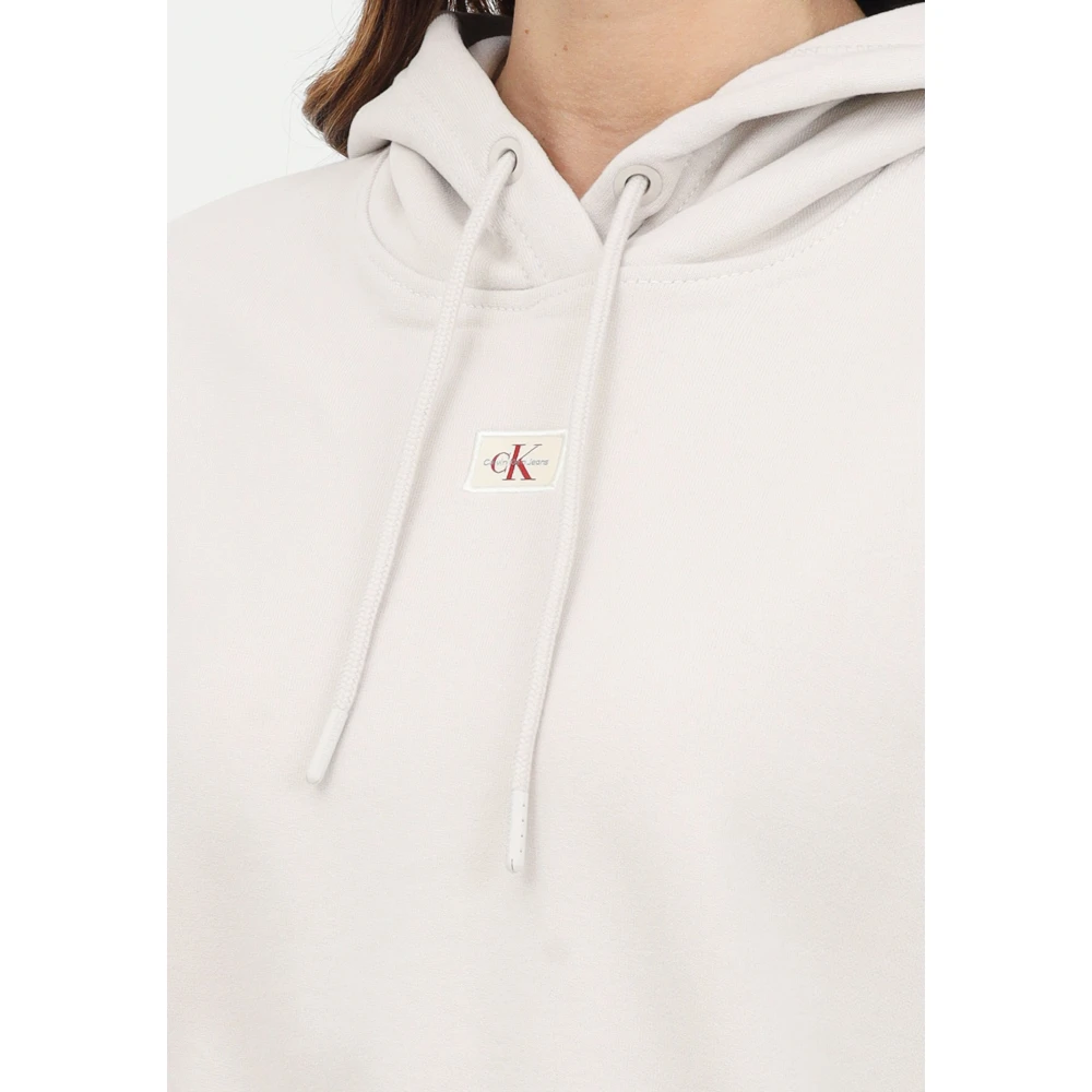 Calvin Klein Jeans Beige Hoodie Sweater Casual Stijl Beige Dames
