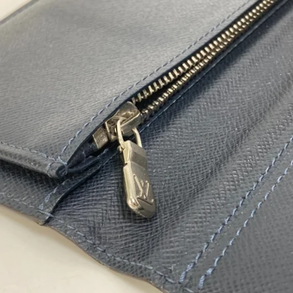 Louis Vuitton Vintage Pre-owned Leather wallets Blue Heren