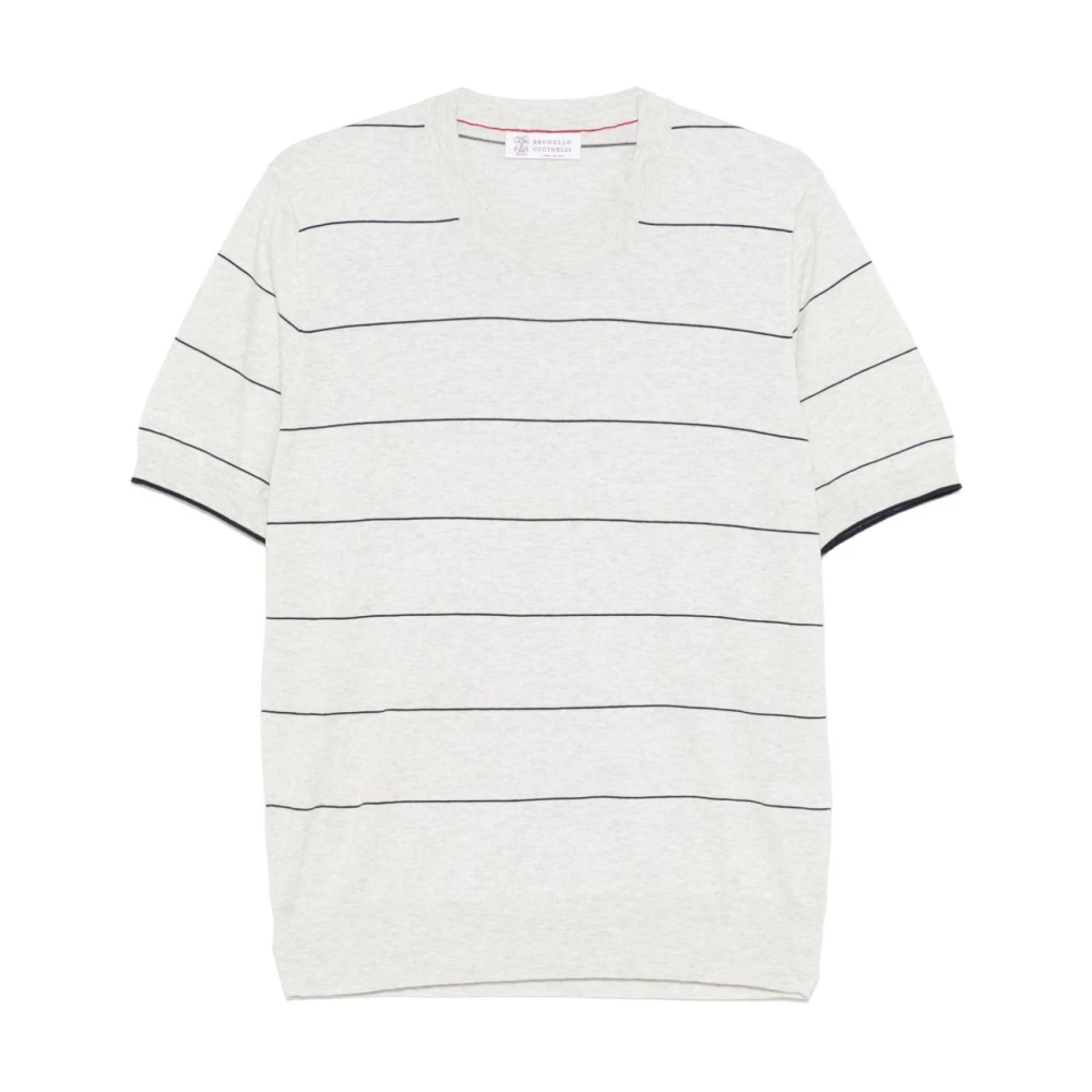 BRUNELLO CUCINELLI Grijze T-shirts en Polo's Gray Heren