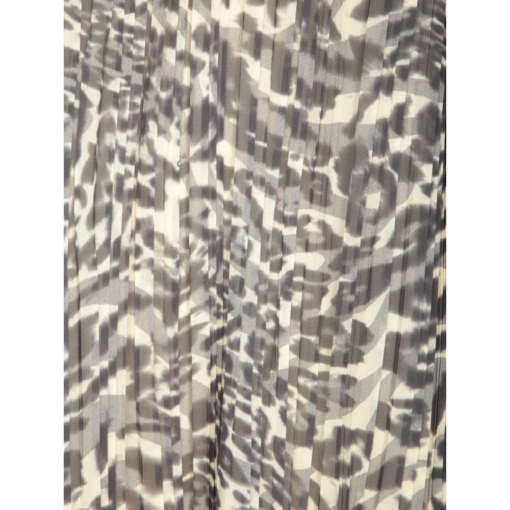 Ganni Multicolor V Print Mini Jurk Gray Dames