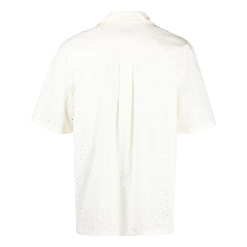 Henrik Vibskov Witte Katoenen Box-Pleat Shirt White Heren