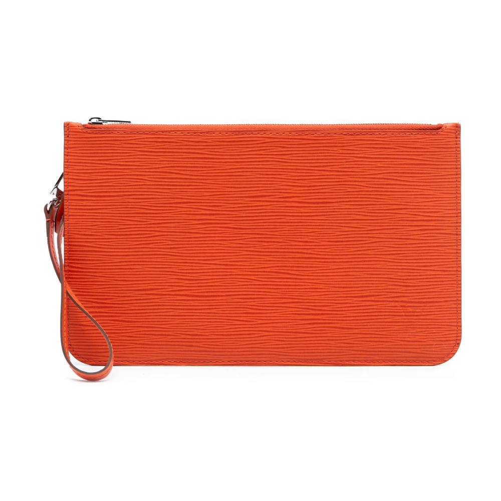 Louis Vuitton Vintage Women's Orange Vintage Clutches, One Size, Pre-Owned Zip Pouch With Wristlet