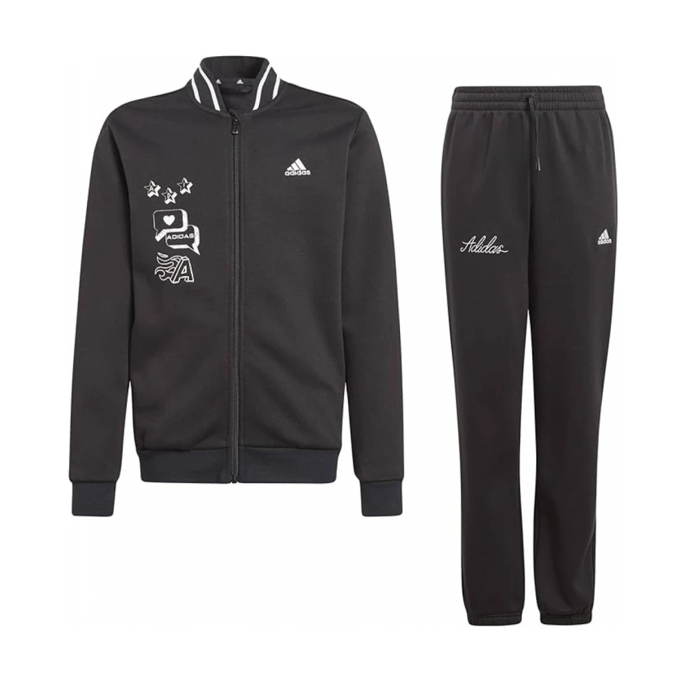 Adidas Svart Kofta och Byxor Set Black, Flicka