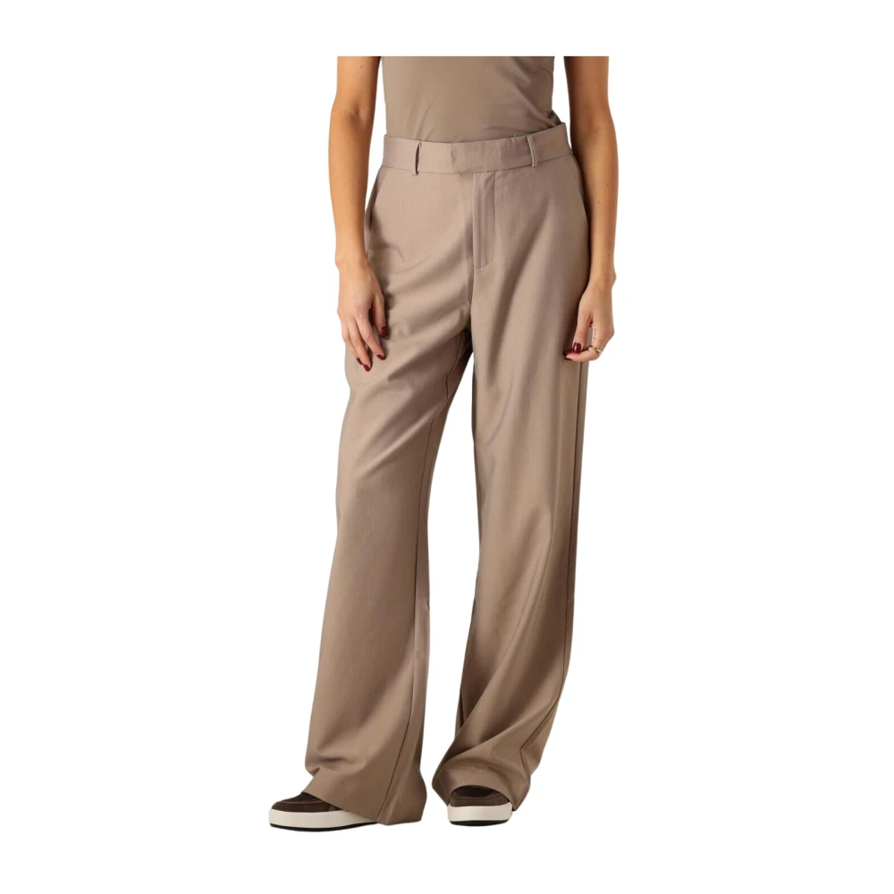Nukus Bruine Wijde Broek Brown Dames