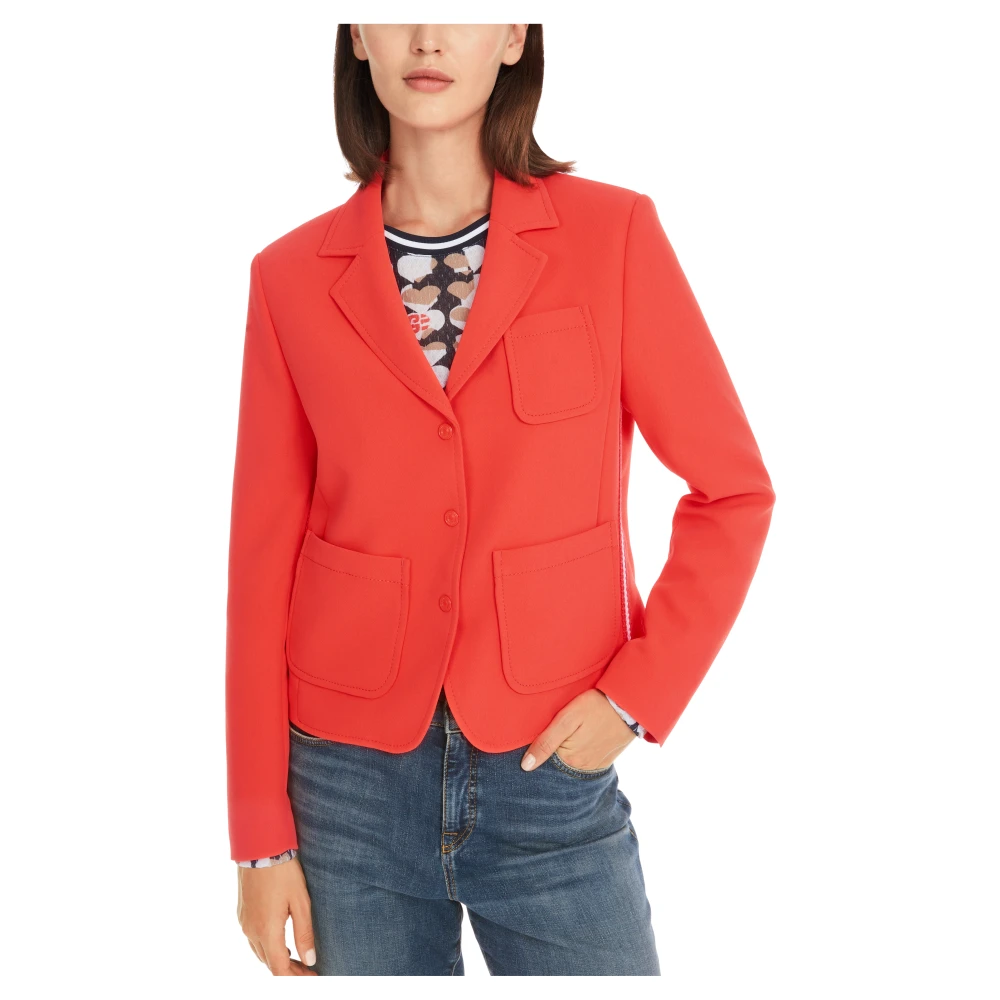 Marc Cain Blazer met opgestikte zakken Orange Dames