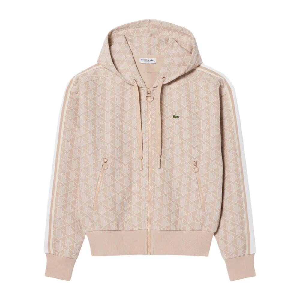 Lacoste Donna Beige Felpe, M, New,