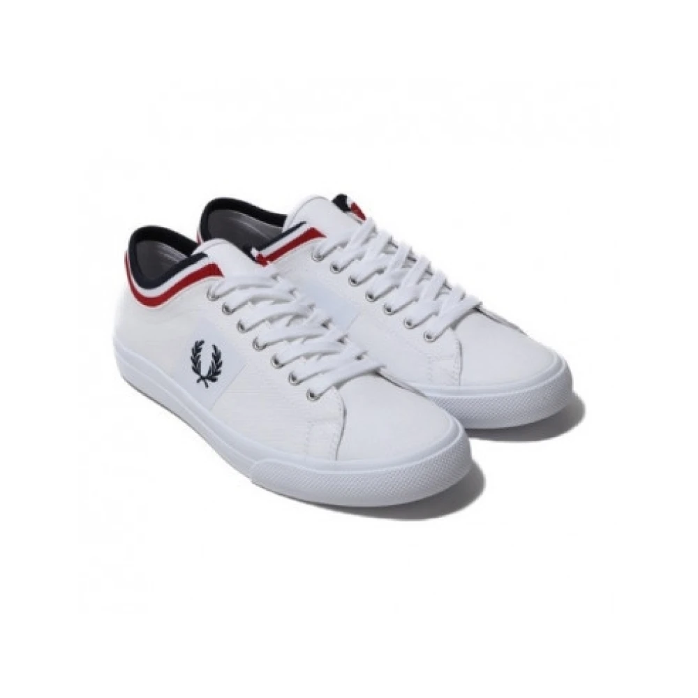 Fred Perry Underspin Tipped Cuff Twill Sneakers White, Herr
