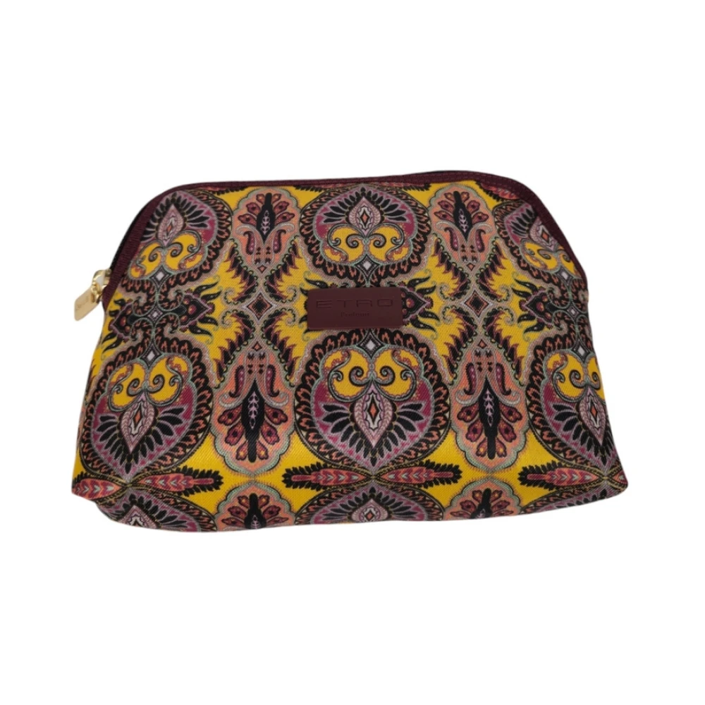 ETRO Gele Bedrukte Medium Dames Etui Yellow Dames