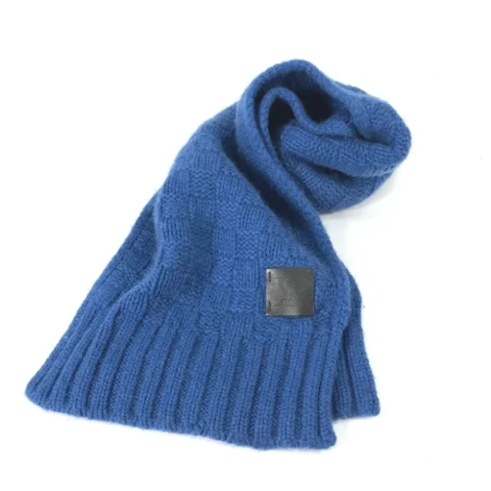 Louis Vuitton Vintage Pre-owned Cashmere scarves Blue Dames