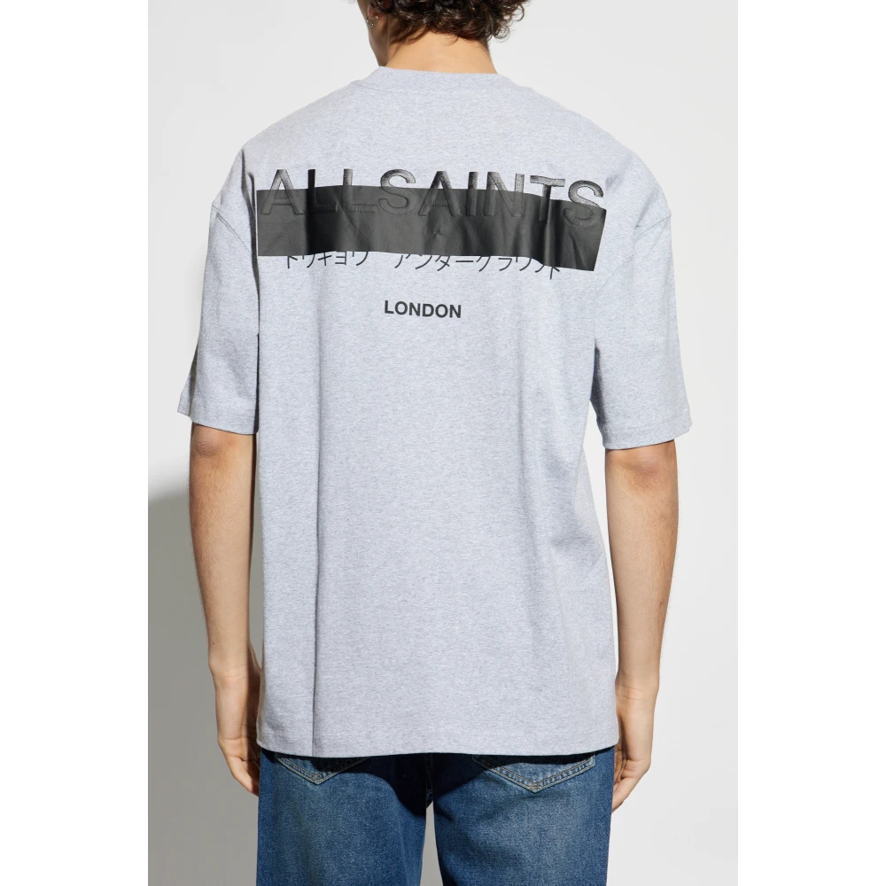AllSaints T-shirt Redact Gray Heren