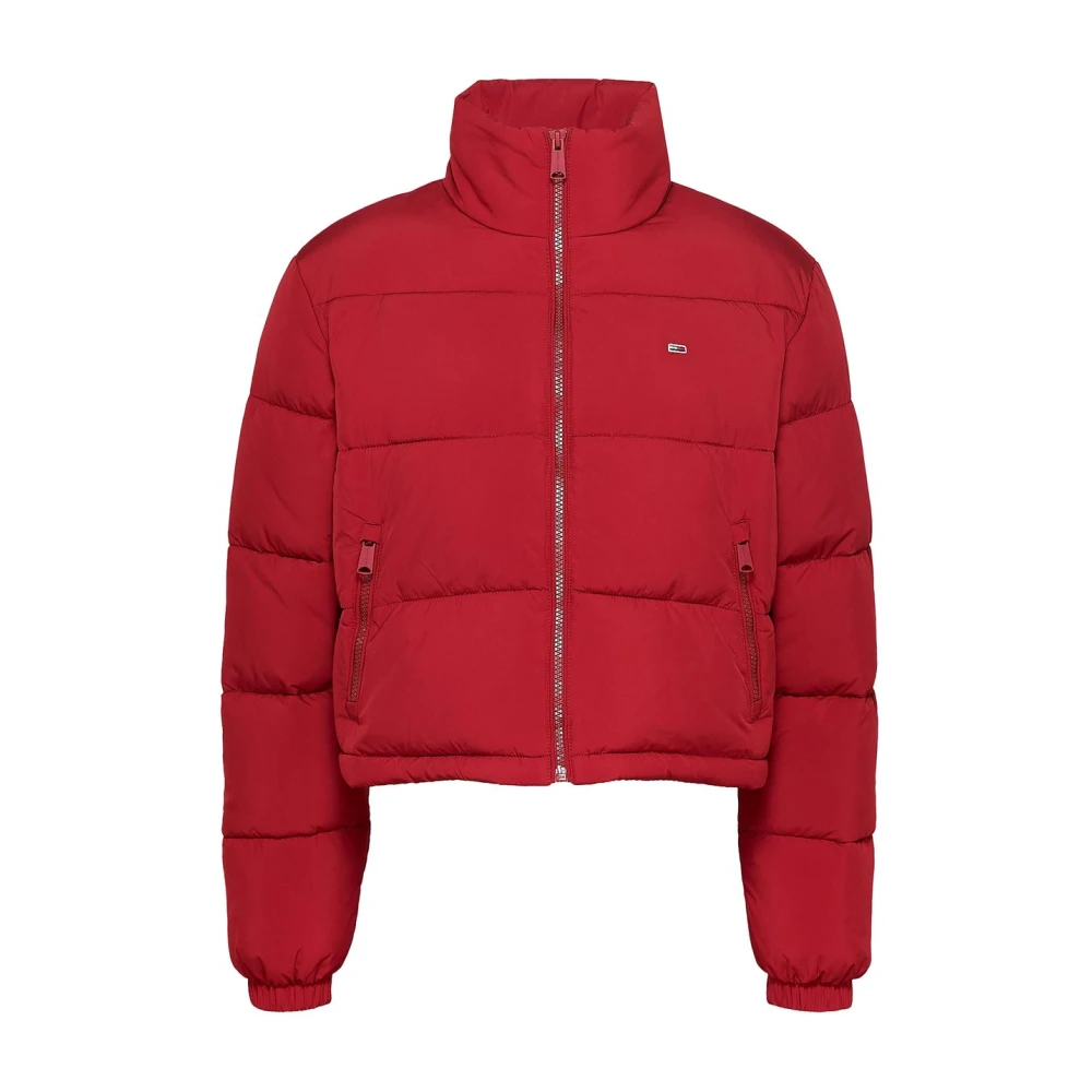 Tommy Jeans Stijlvolle Jas voor Mannen Red Dames