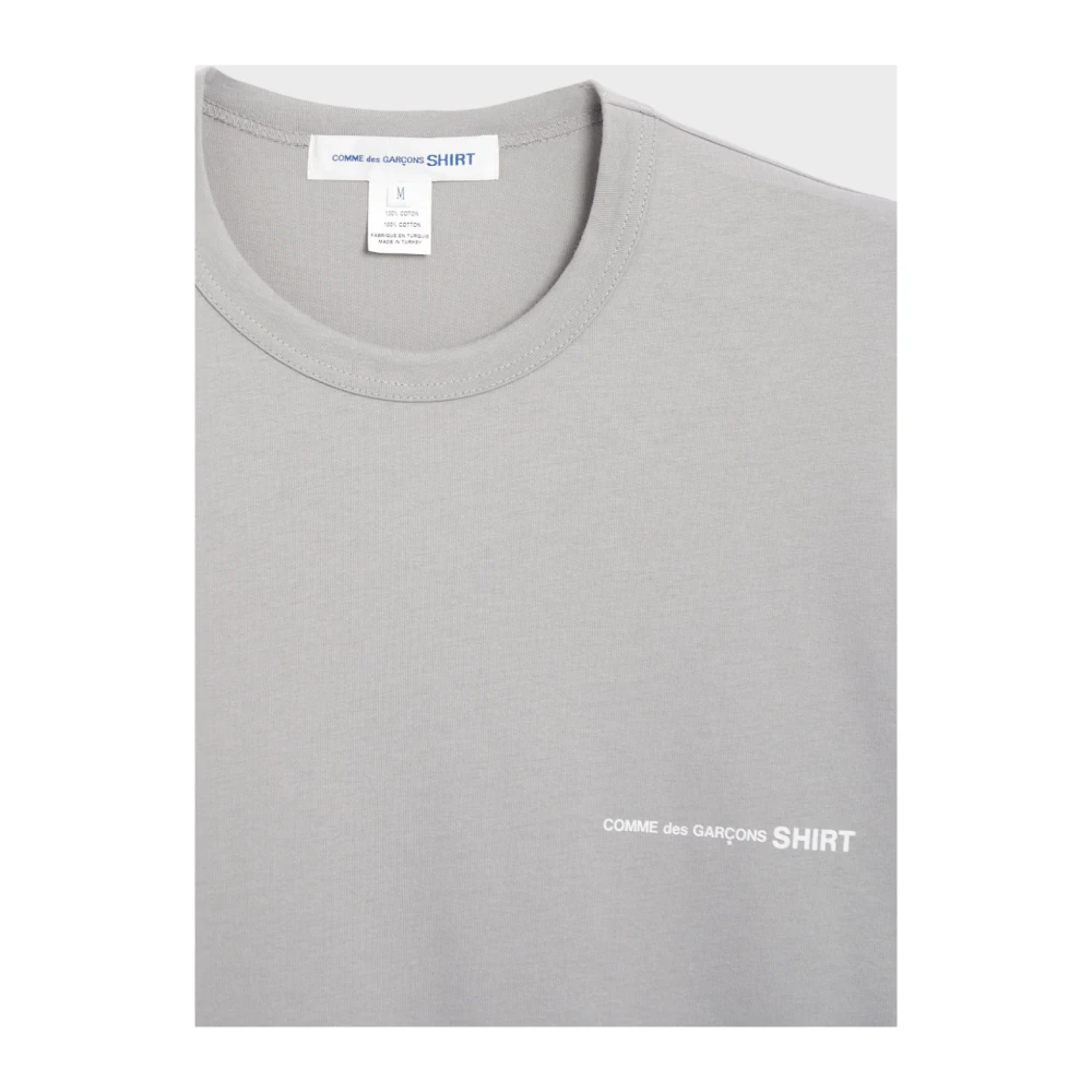 Comme des Garçons Logo Tee Shirt Knit Oversize Fit Gray Heren