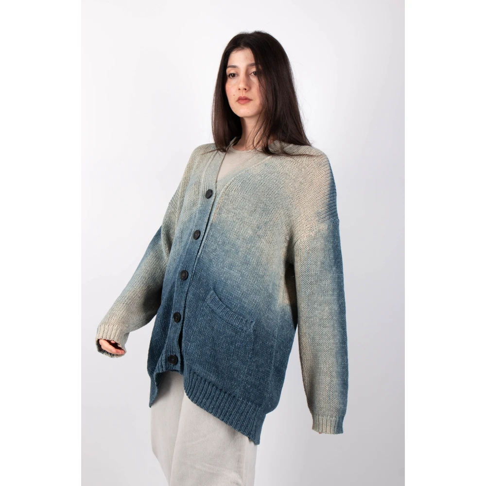 Roberto Collina Denim Effect Vest Blue Dames