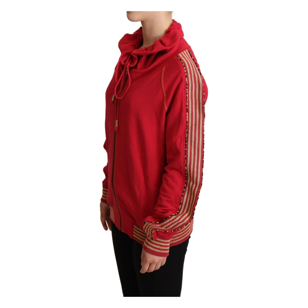 John Galliano , Zip-Throughs, Female, Red, Xs, Red Full Zip Hooded Jacket - Image 3