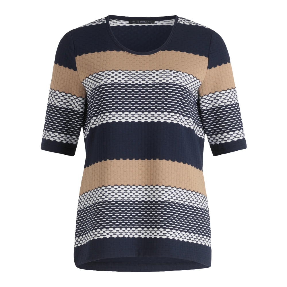 Betty Barclay Ronde hals shirt met structuur Multicolor Dames