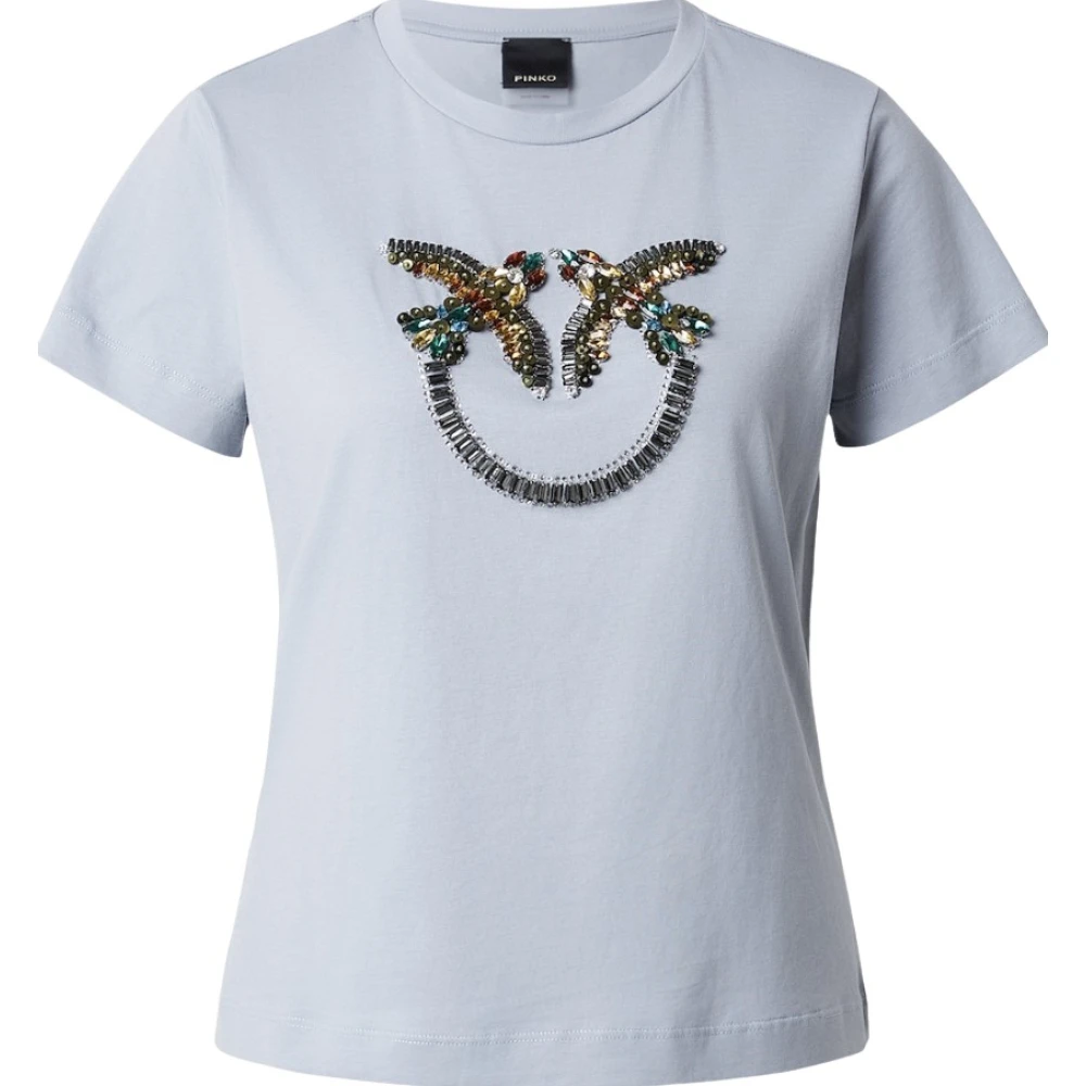 Pinko Women's Blue Quentin T-Shirt - T-Shirts - Xs - Tops