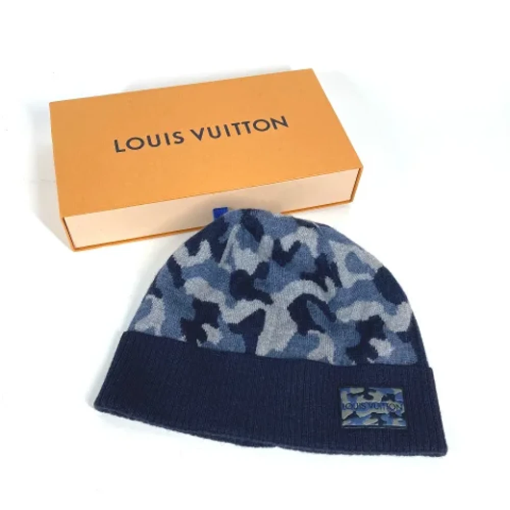 Louis Vuitton Vintage Pre-owned Wool hats Blue Dames