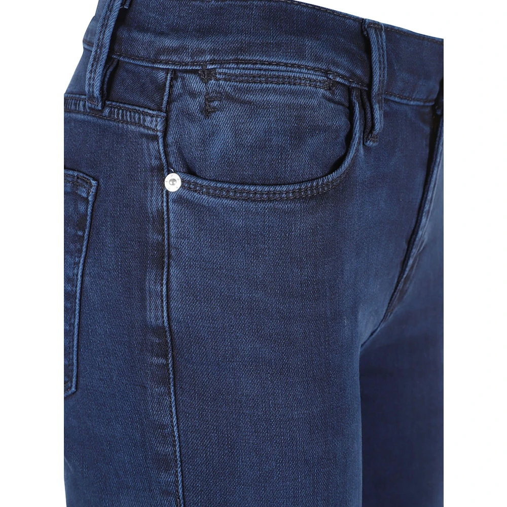 Frame Flared Hoge Taille Denim Jeans Blue Dames