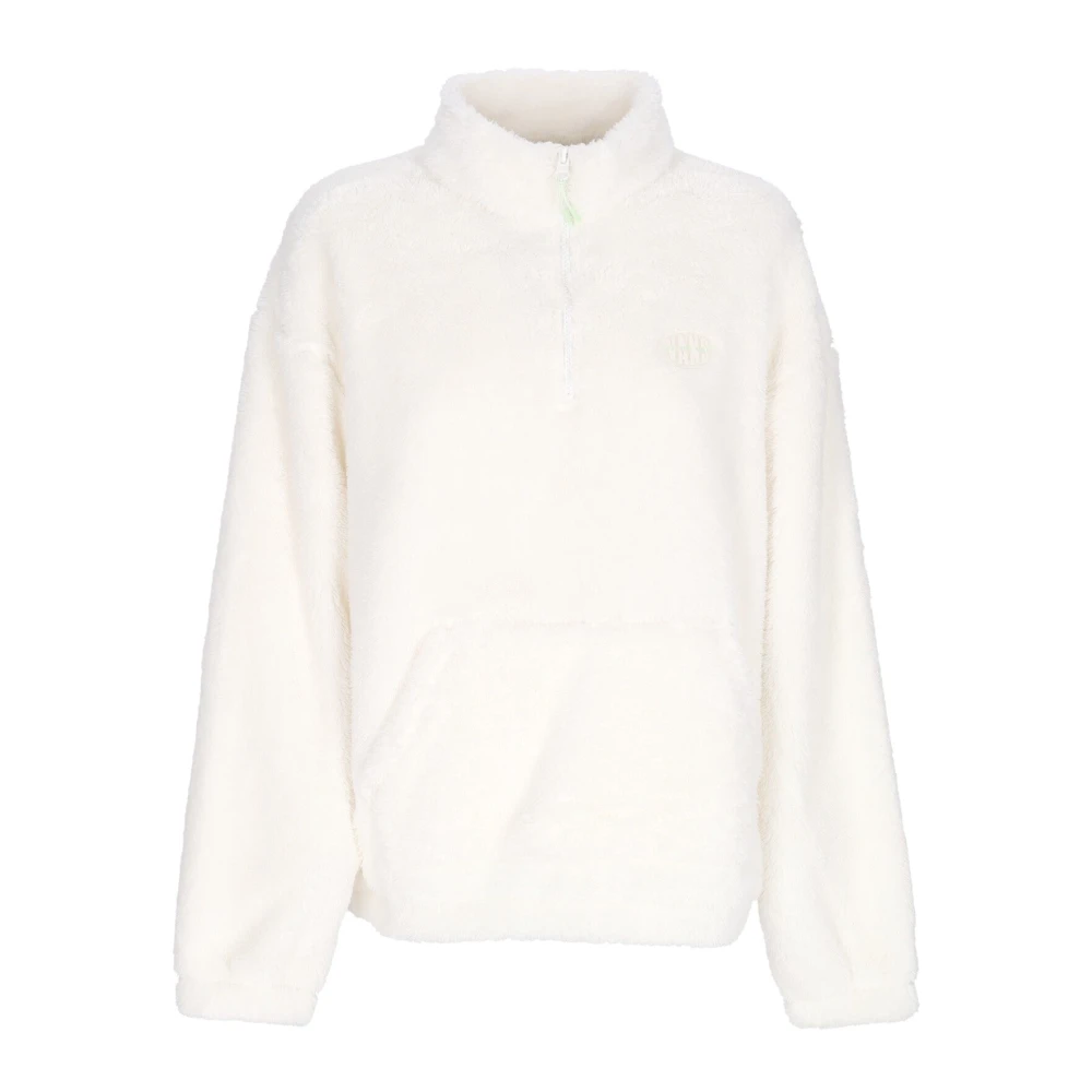 Vans Sherpa Half-Zip Coltrui Sweatshirt Wit Beige Dames