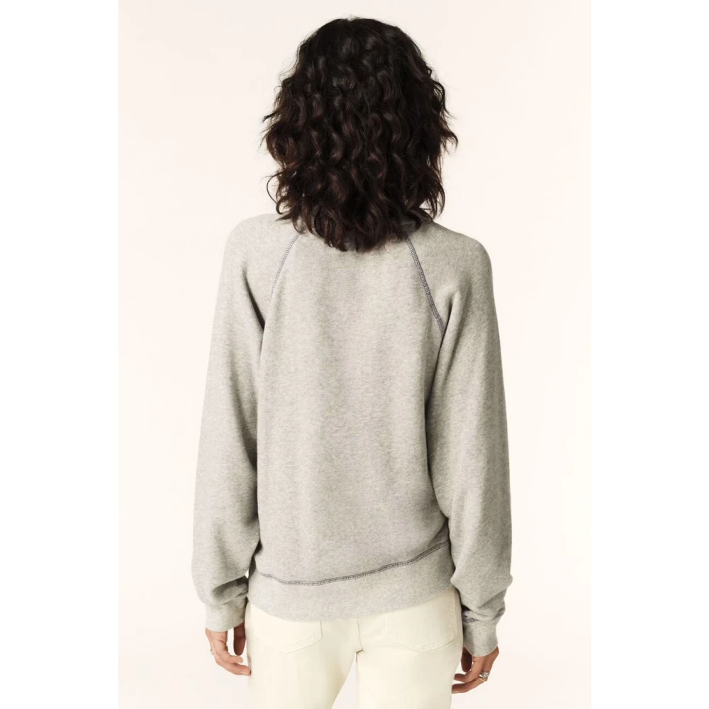 BA&SH Heidegrijs Sweatshirt met Raglan Mouwen Gray Dames
