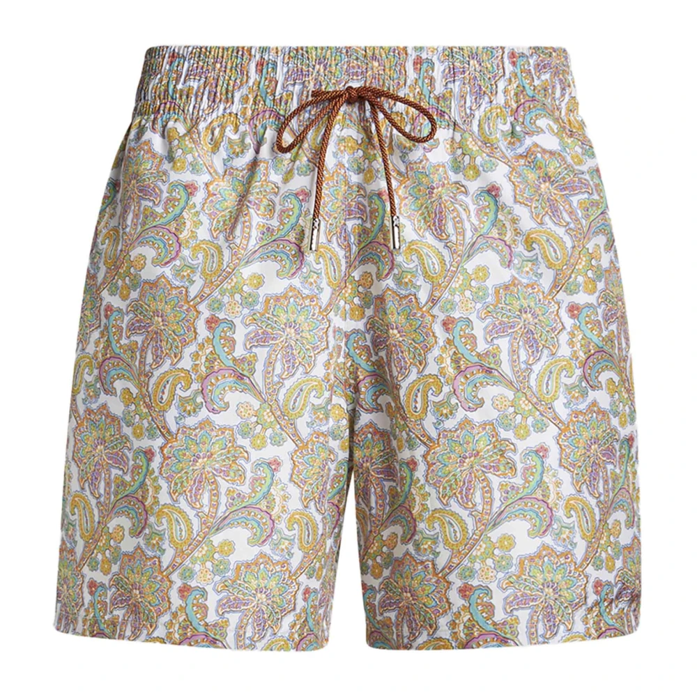 ETRO Witte bloemen paisley zwemshorts Multicolor Heren