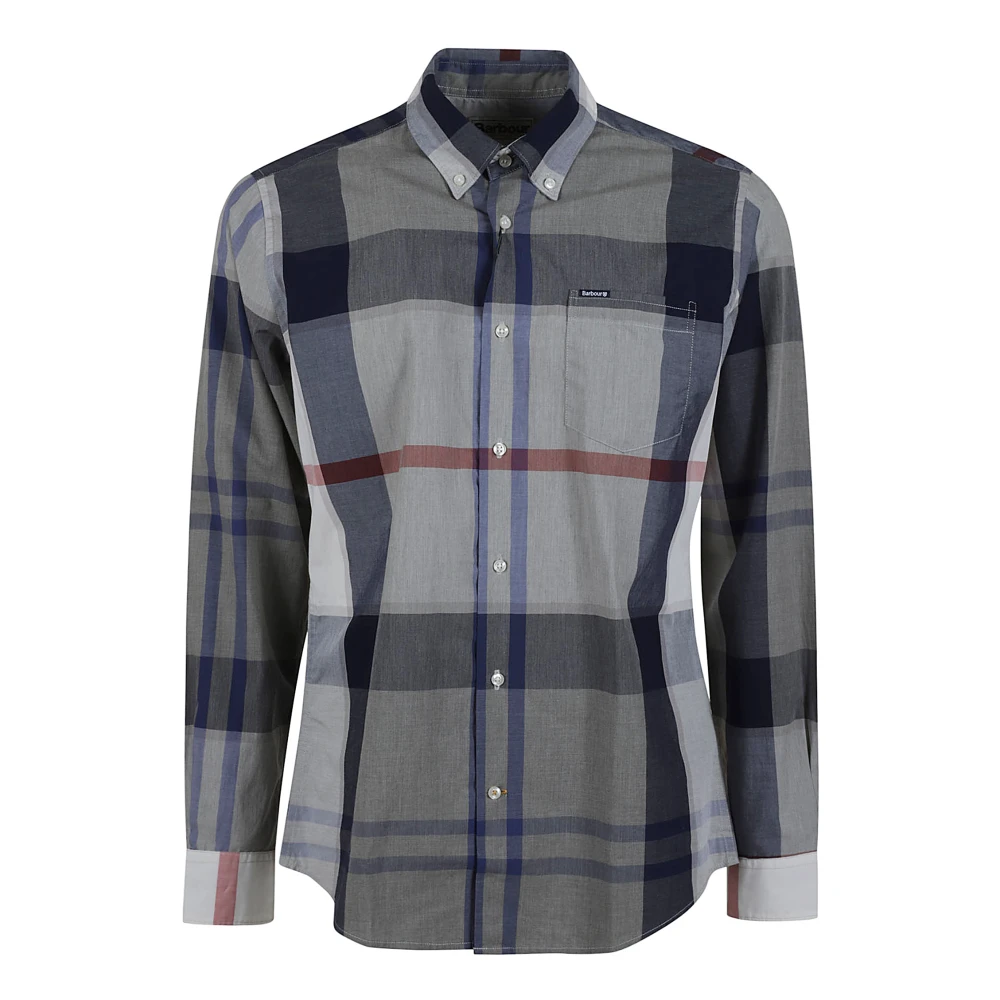 Barbour Navy Katoenen Maatwerk Overhemd Multicolor Heren