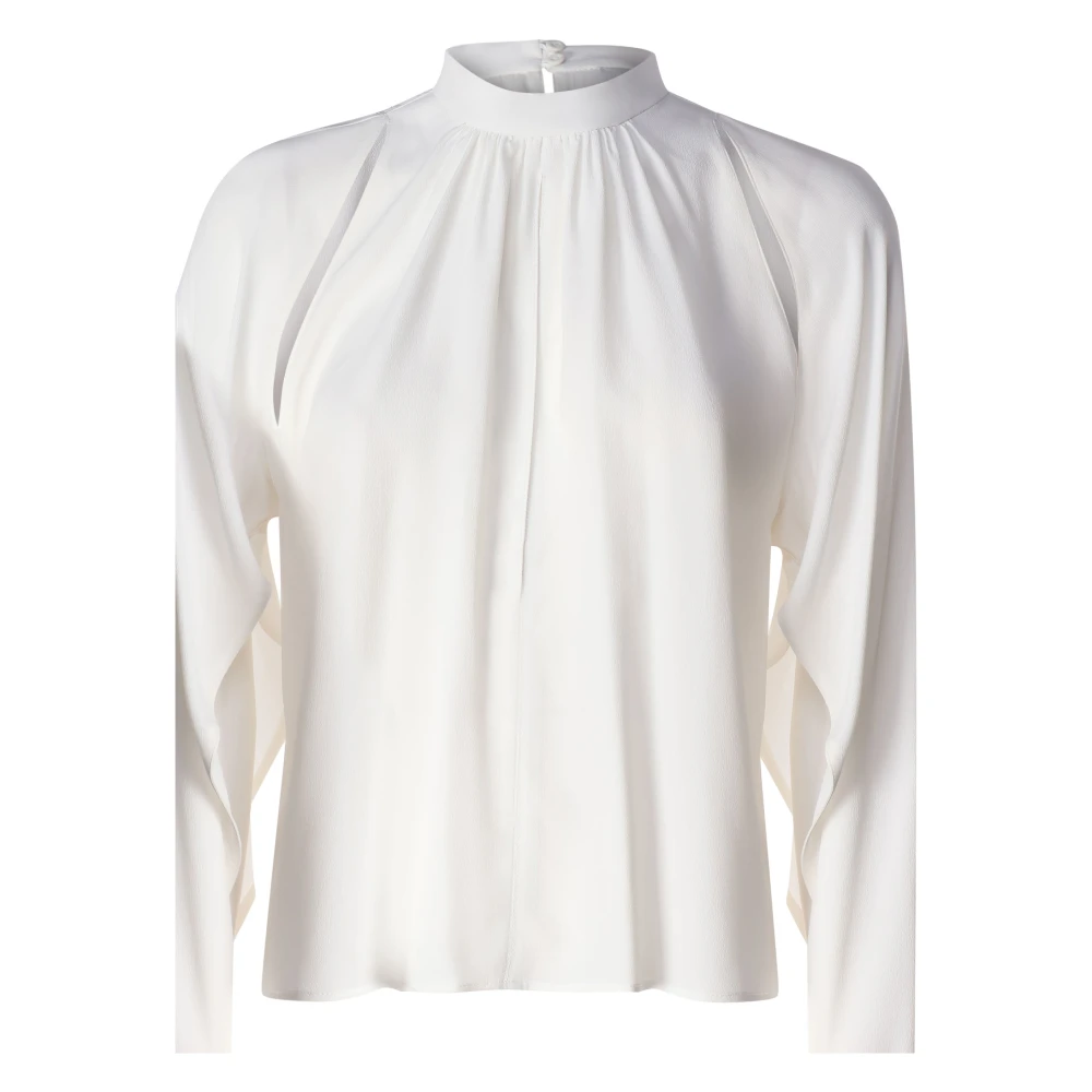 pinko Zijdeblend Witte Blouse White Dames