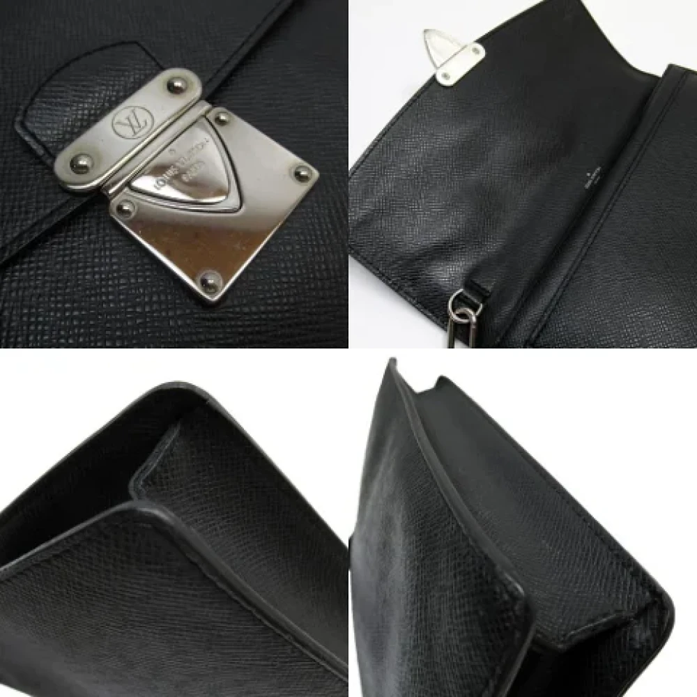 Louis Vuitton Vintage Pre-owned Leather clutches Black Dames