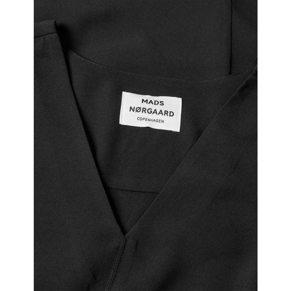 Mads Nørgaard Zwarte Crepe Margot Jurk Black Dames