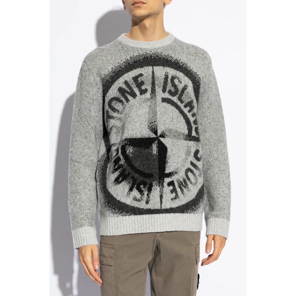 Stone Island Trui met logo Gray Heren