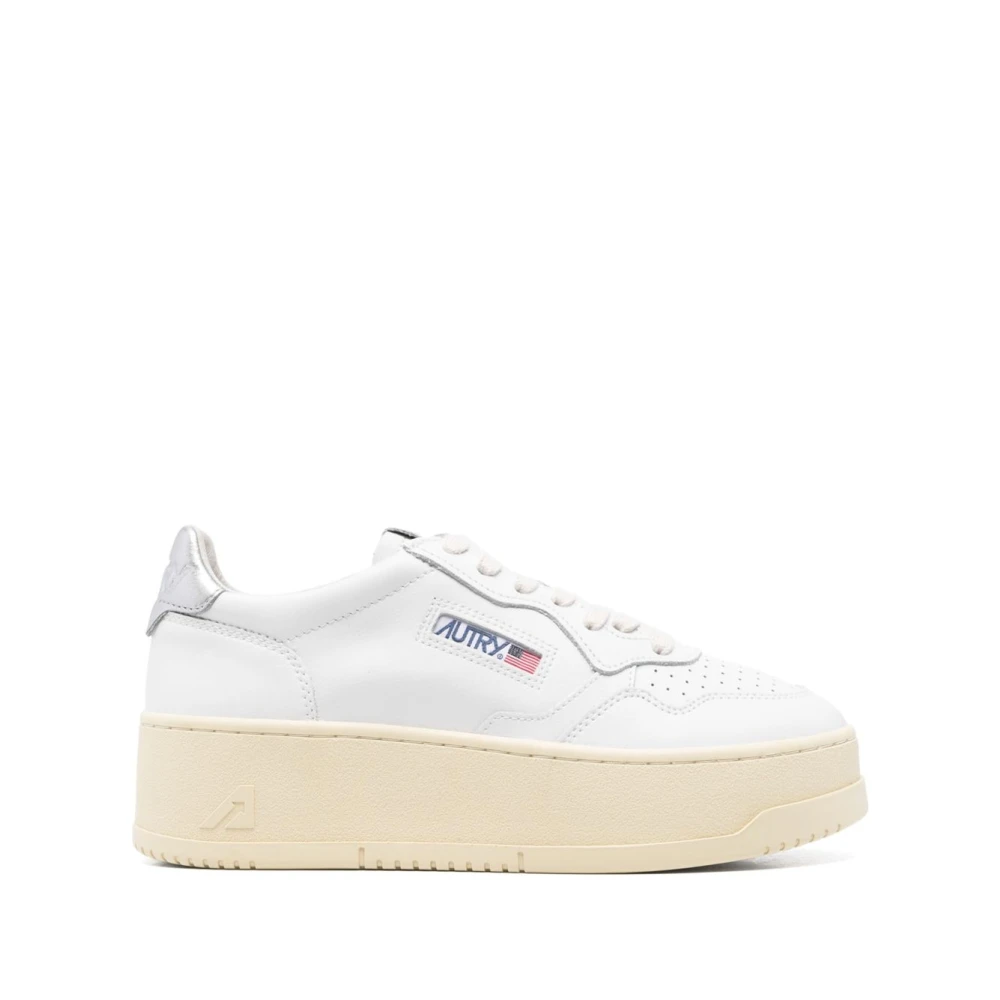 Autry Women's White Sneakers With Perforated Details