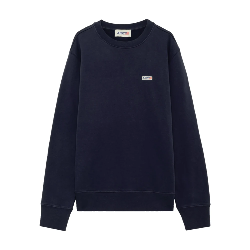 Autry Blauw Jersey Sweatshirt met Logo Blue Heren
