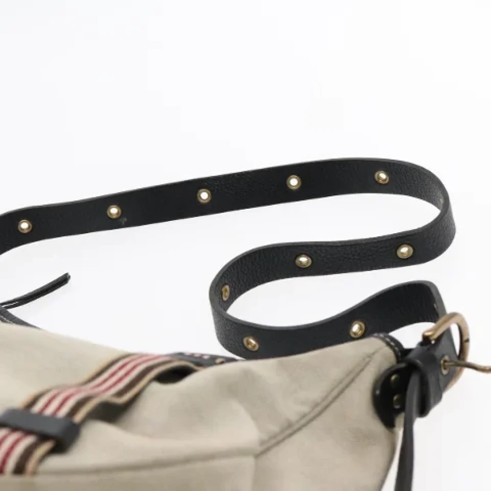 Burberry Vintage Pre-owned Canvas shoulder-bags Gray Dames
