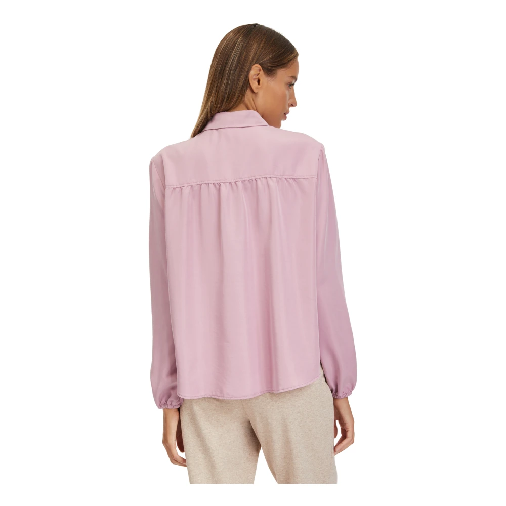 Betty & Co Klassieke Blouse met Zakken Purple Dames