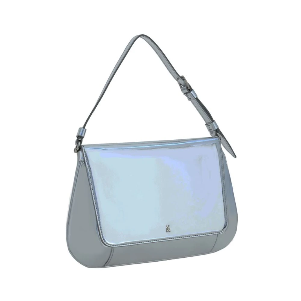 Amina Muaddi Geometrische spiegeleffect handtas Gray Dames