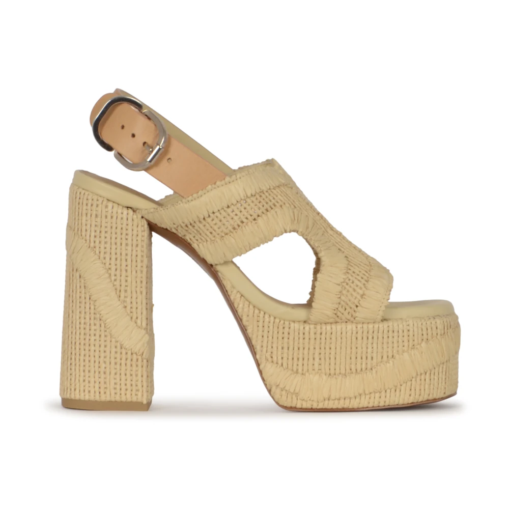 Castañer Women's Beige Francina High Heel Sandal - High Heel Sandals - 6 Uk - Shoes