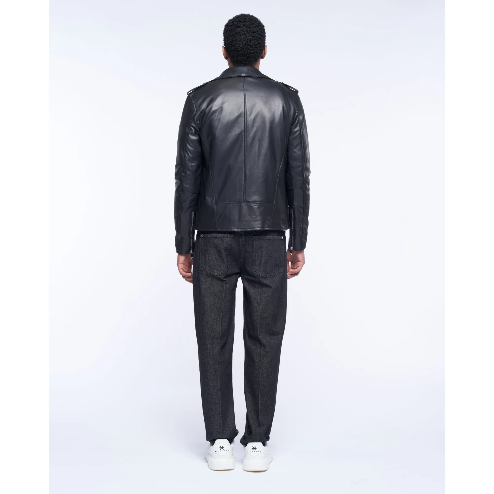 John Richmond Leren spijker Black Heren