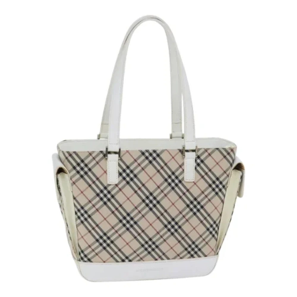 Burberry Vintage Pre-owned Canvas handbags Beige Dames