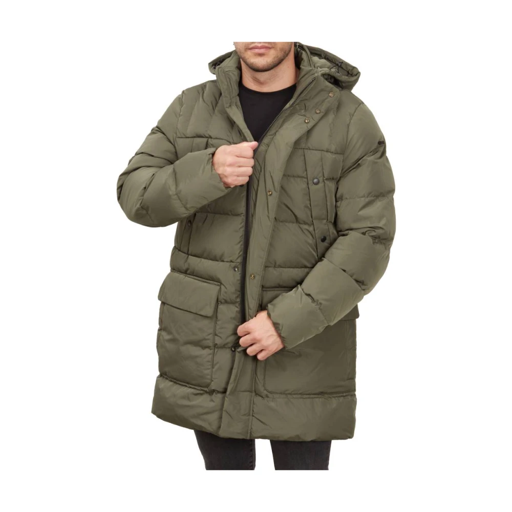Geox Down Parka Jacket Green Heren