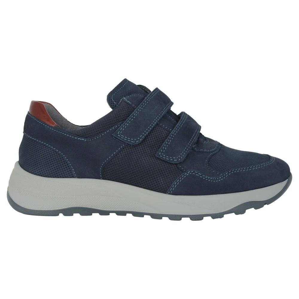 Waldläufer Comfortabele Heren Sneakers met Brede Pasvorm Heren Schoenen Blauw