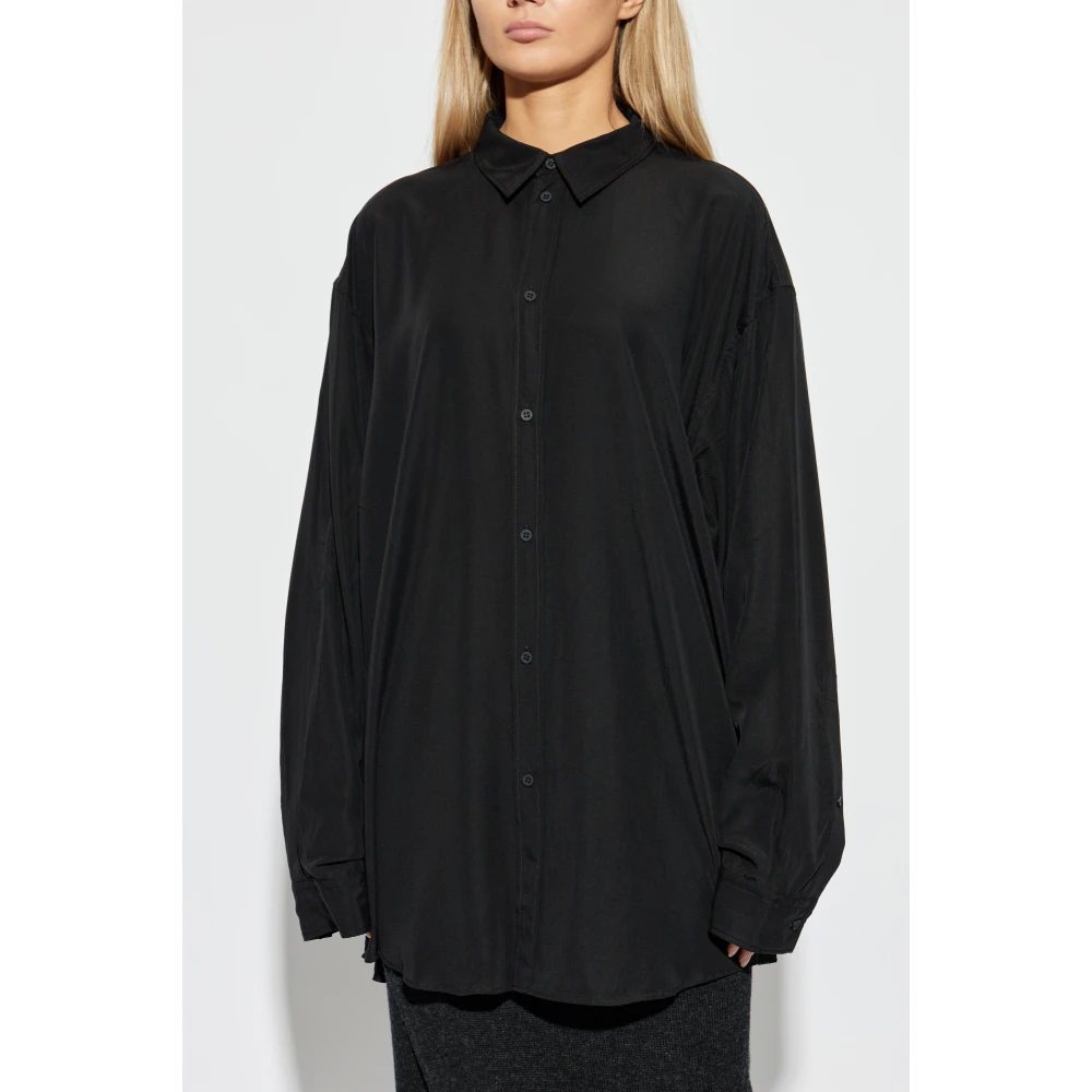 Balenciaga Loszittend overhemd Black Unisex