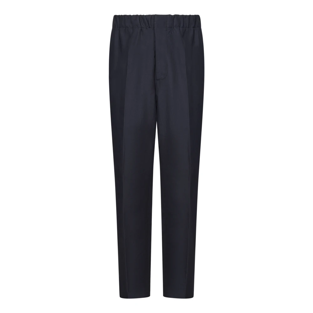 Jil Sander Men's Blue Trousers With Elasticated Waistband